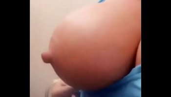 Blonde Babe Shows Off Huge Tits In Tight Yellow Shirt