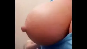 Blonde Babe Shows Off Huge Tits In Tight Yellow Shirt