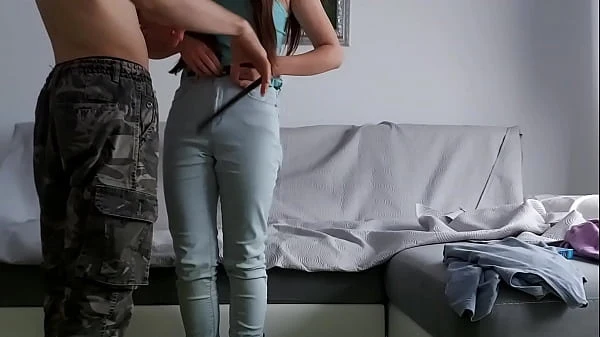 Passionate intense sex on the couch